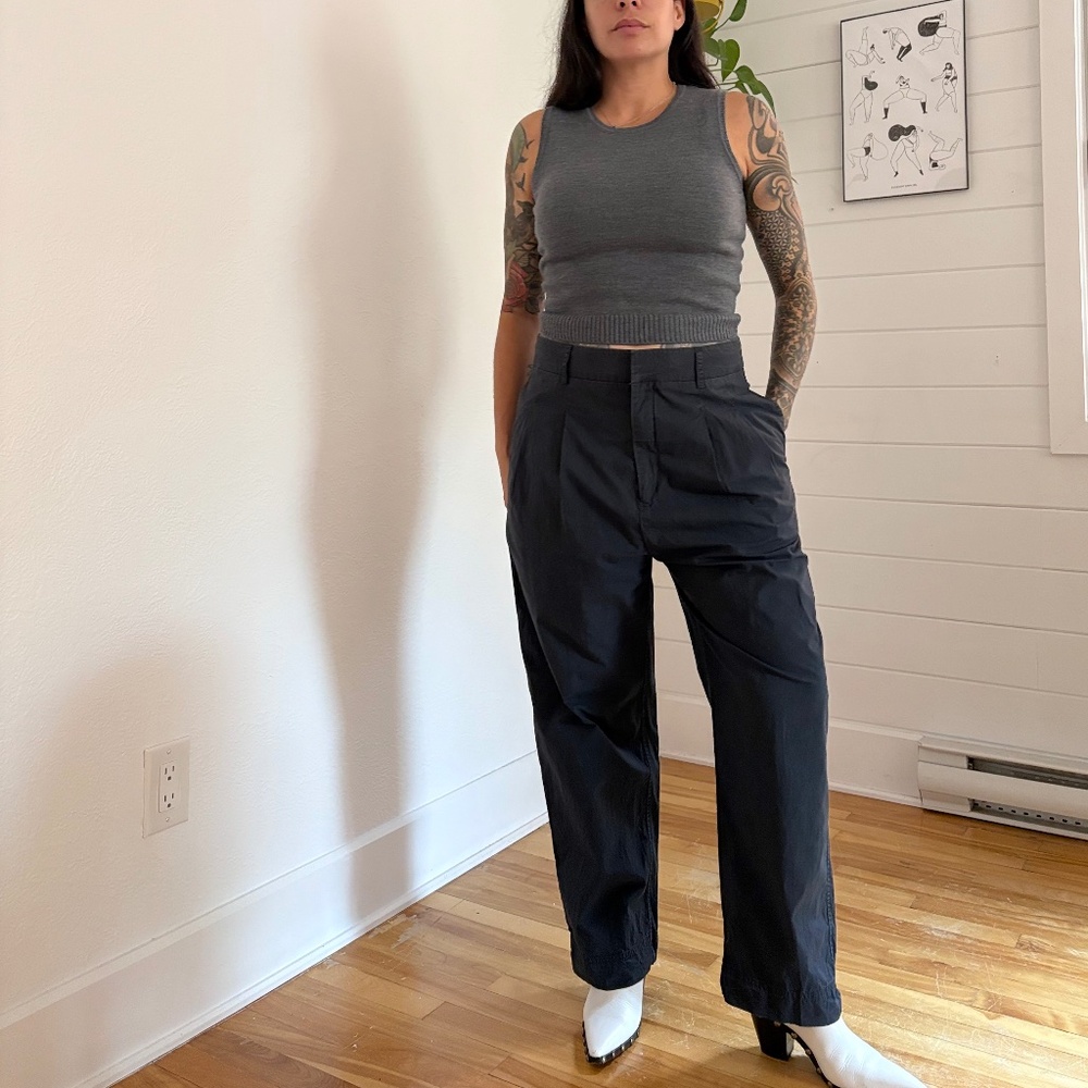 CO black balloon chino trousers